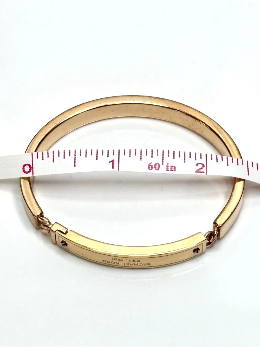 Michael Kors Heritage Plaque Women's Bracelet Gold Tone Signed